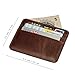 Hibate Men's Leather Credit Card Holder Wallet Case Mens Front Pocket Sleeve - Brown
