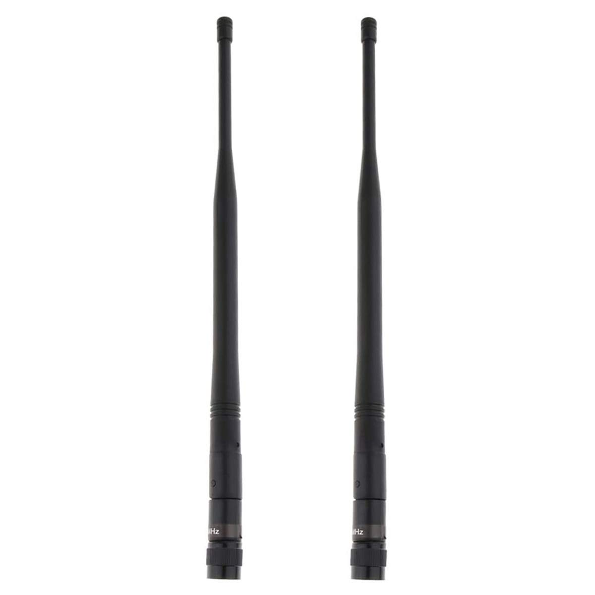 POFET 2pcs Durable Plastic UHF Microphone without Wire Gain Antenna Mic Replacement Part,Wireless Microphone Receiver UHF BNC Male Aerial Antenna