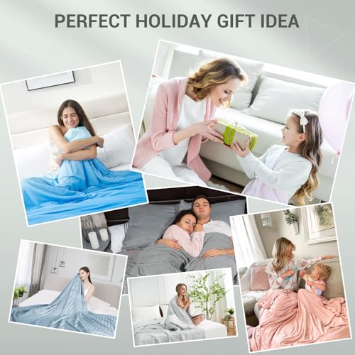 Elegear Summer Cooling Blanket 150×200cm, Japanese Cooling Fiber Q-MAX>0.5 ARC-Chill 3.0, Soft And Skin-Friendly, Sleep Better with Summer Blanket for Sofa, Bed, Blue