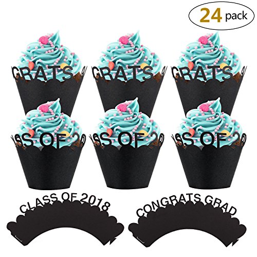 Graduation Cupcake Wrappers. Graduation Cupcake Wrappers with Picks