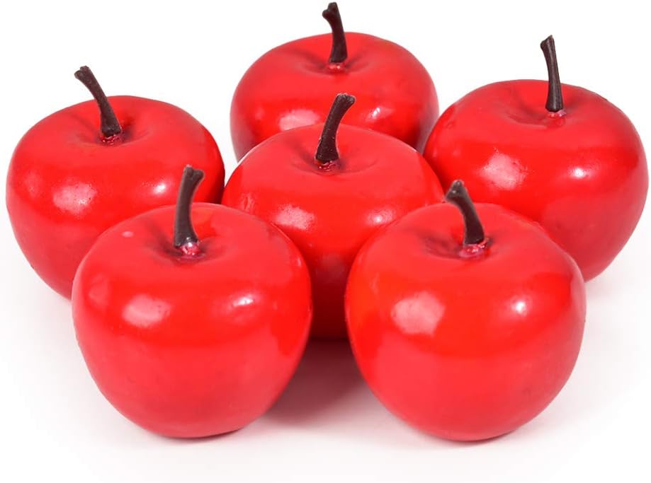 Hagao Artificial Small Apples Simulation Fruit Fake Apple Lifelike for Home Kitchen Party Festival Decoration 20 pcs
