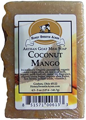Premium Handcrafted Artisan Goat Milk Soap - FEELS SO WONDERFUL on your skin that 4 out of 5 customers come back! (Coconut Mango)