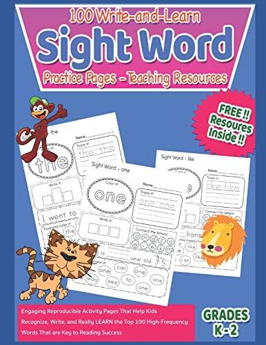 100 Write-and-Learn Sight Word Practice Pages - Teaching Resources: Engaging Reproducible Activity Pages That Help Kids…