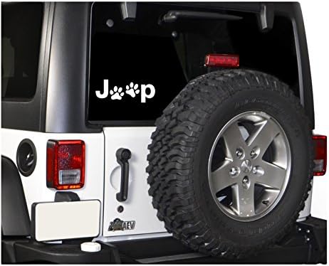 Jeep Pet Paws Dog Cat Wrangler Cherokee Liberty Stickers vinyl Decals 4"x8" / You Choose Color / You get 2 Stickers / / Jeep Wave, Eat Sleep Jeep, Jeep Hand