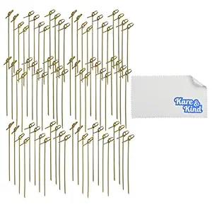 Kare & Kind 200pcs of Bamboo Cocktail Picks - 6-inch Knotted Skewers - Cocktails, Appetizers, Hors' D'oeuvre, Yakitori, BBQ, Skewering Meat, Fruits and Vegetables - Great for Picnics, Parties and more
