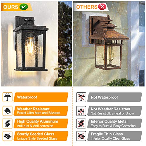 Dusk to Dawn Sensor Outdoor Wall Light Fixtures, Exterior Wall Lantern