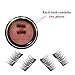 3D Magnetic False Eyelashes - Handmade Magnetic Eyelashes Reusable Glue-free (1 Pair 4 Pieces) (Black)