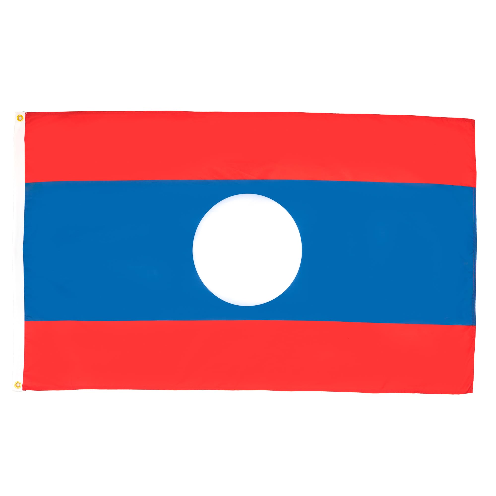 AZ FLAG - Laos Flag - 2x3 Ft - 100D Polyester Laotian Banner with Two Metal Grommets - Fade Resistant - Vivid Colors - 2' x 3' Feet - 90x60 Cm — image 1