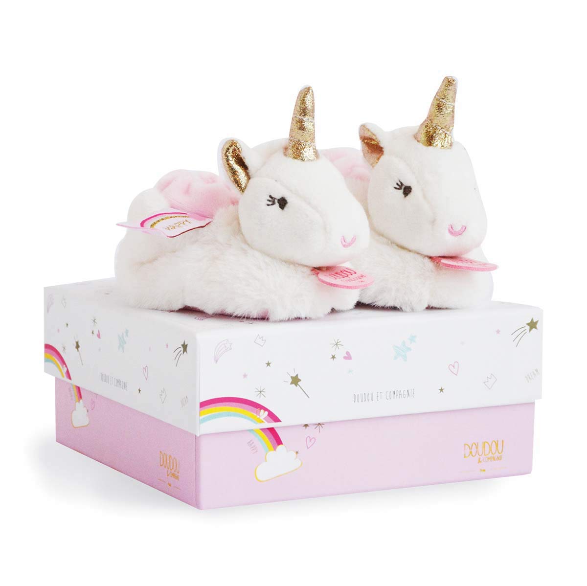 Doudou et Compagnie DC2702 Cerise Booties with Rattle