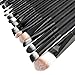 KOLIGHT®Set of 20pcs Black Makeup Sets Powder Foundation Eyeshadow Eyeliner Lip Cosmetic Brushes