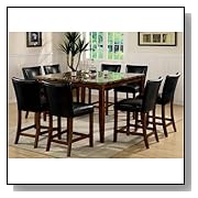 Counter Height Dining Sets 9pc Counter Height Dining Table & Stools Set Cherry Finish