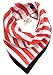 Kishu Baby Bandana Bib, Boys Reversible Dribble Bib with Red Stripes, One Size
