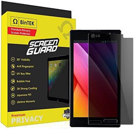 BinTEK Screen Guard LG Optimus L9 MS769 Screen Protector Scratch Resistant Clear Privacy LG MS769 Screen Protector / Compatible with Model MS769