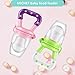 MiChef Food Feeder, Baby Fresh Fruit Feeder Teether Feeder, Infant Teething Toy, Silicone Pouches (2 Pack)