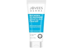 Jov-ees Herbal Derma Rice Face Wash With Rice Water & Niacinamide For Glass Skin,Brightens,Helps Fade Blemishes & Even Tone,S