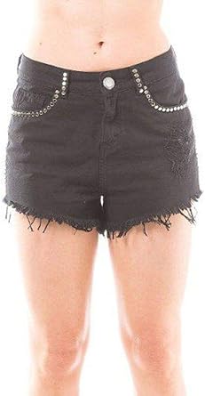 short jeans curto feminino preto