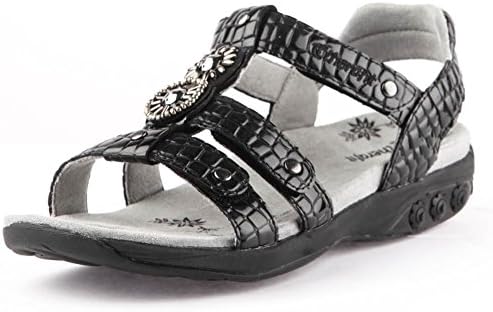 Therafit Charlotte Women's Embossed Jeweled Sandal for Plantar Fasciitis/Foot Pain
