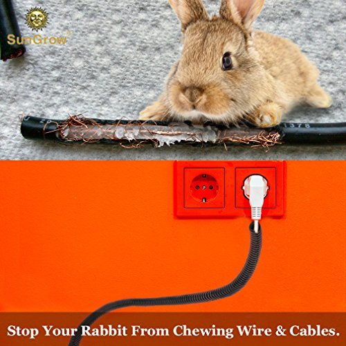 image for SunGrow 20 ft. Long Split Wire Loom Tubing Protect Wires from Rabbits,