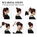 FESHFEN Messy Bun Hair Piece - Elastic Wavy Curly Hair Bun Scrunchies Extensions Synthetic Chignon Hairpieces for Women Girls, Medium Brown 1 PCS