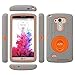 LG G3 Case, ULAK Clip Holster Kickstand Rugged Hybrid Rubber Protective Hard Case for LG G3 2014 (Grey/Orange)
