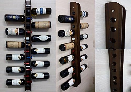 Euroshopping Sleigh Rail 12 Bottle Rack Holder Jobs Cantina Curve Shaped Wooden 100 cm