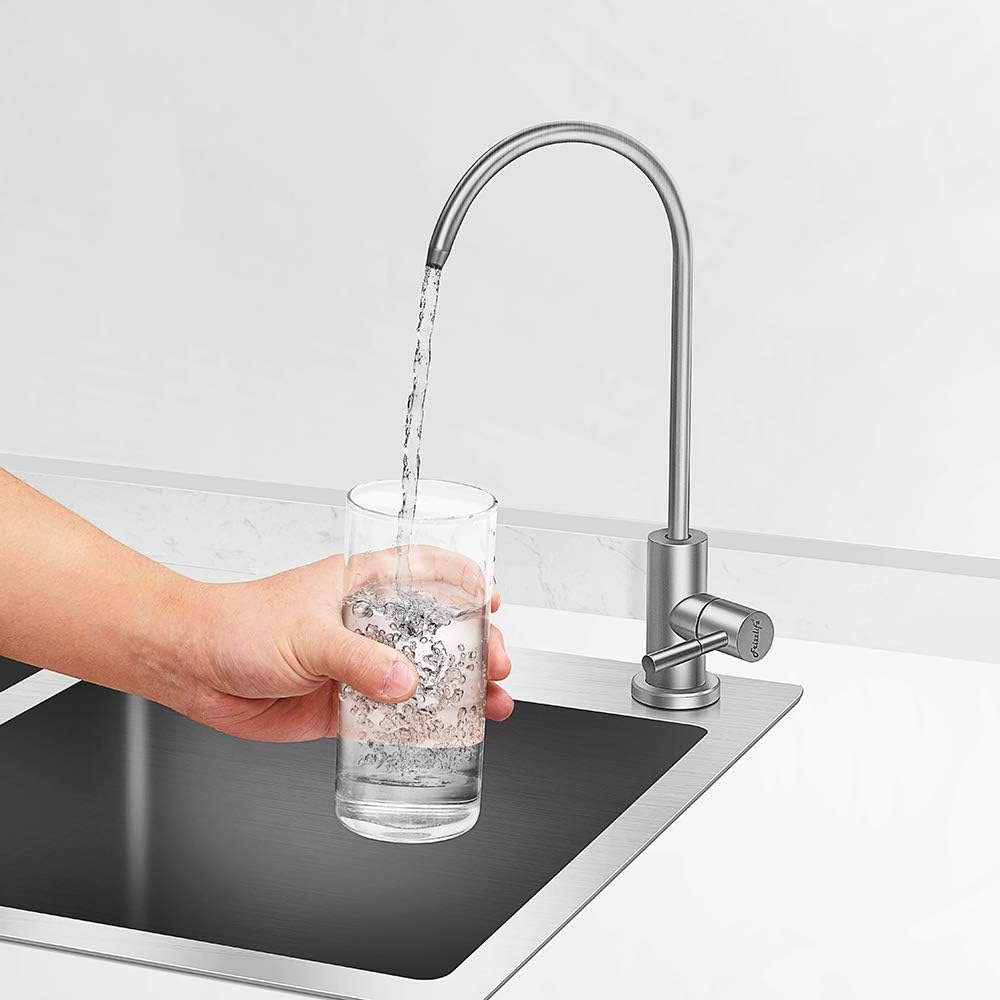 Frizzlife RO Water Filter Faucet- Drinking Water Faucet fits most Reverse Osmosis Water Filtration System-SUS304 Stainless Steel with Brushed Nickel-Lead Free - - 