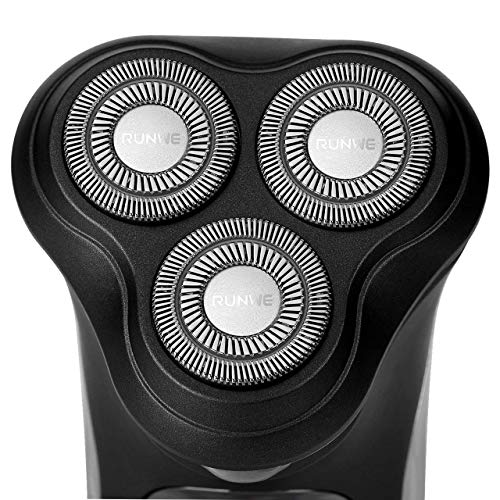 RUNWE Rs980 Electric Rotary Shaver Rechargeable Cordless Razor with Beard Trimmer for Men Wet and Dry Shaving