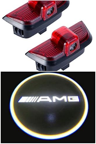 Keychain Central 2PCS LED Car Door Logo Projector Courtesy Shadow Lights Emblem Mercedes Benz AMG W204 2007-2014, C260 2010-2013, C300 2010-2013, C280 2008, C230 2008