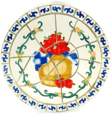 Mosaic Apple Basket Kitchen Wall Plaque or Outdoor Stepping Stone - 10.75"