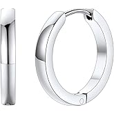 FaithHeart Stainless Steel Black/Silver/Gold Hoop Earrings for Men - Hypoallergenic Small Huggie Hoop Earrings Lightweight Sleeper Earrings Waterproof Cartilage Piercing Jewelry Gift 7-16mm
