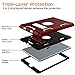 TIANLI Case for iPad Air 2 ArmorBox [Three Layer] Convertible [Heavy Duty] Rugged Hybrid Protective with Kickstand,Red/Black