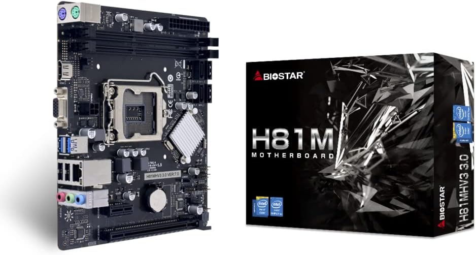 Biostar H81MHV3 3.0 Motherboard Multicoloured LGA 1150 DDR3 ATX