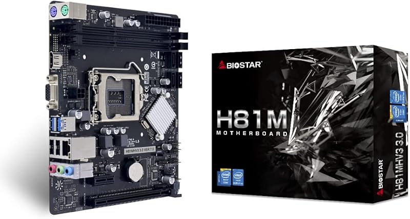 Biostar H81MHV3 3.0 Motherboard Multicoloured LGA 1150 DDR3 ATX