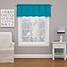 Eclipse Microfiber Valance Curtain For Windows, Solid, Rod Pocket For Kitchen, Living Room, Bedroom, And Bathroom, Single Panel, 42 in x 18 in, Rich Teal