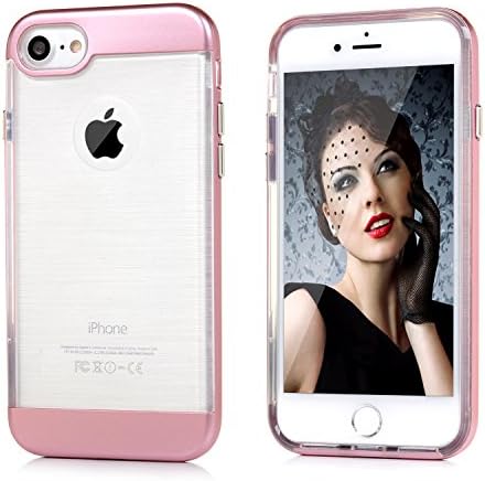 Chnano iPhone 7 Case Ultra Thin Slim Fit Bumper Shock Absorption Case Clear TPU Soft Case Rubber Silicone Skin Cover for iPhone 7 2016 (Rose Gold)