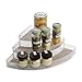 iDesign 34682 Twillo Plastic Spice Rack, Corner Organizer for Kitchen, Pantry, Bathroom, Vanity, Office, Craft Room Storage Organization, 10
