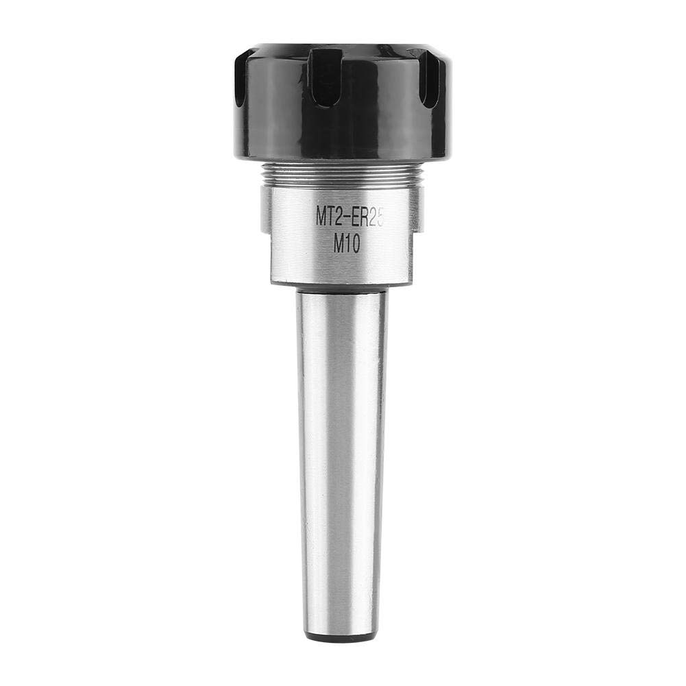 ER25 MT2 M10 Collet Chuck, Taper Collet Chuck Holder Face Milling Arbor Adapter CNC Milling Tools Mainly used on Drilling Machine, Lathe for All ER25 Collets