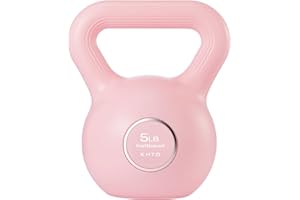 KHTO Kettlebells Fitness Exercise-Pink Strength Training Kettlebell Sets,Dumbbell Weights for Home Gym Equipment