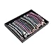 Homeanda Black 20 Hooks Velvet Necklace Case Pendant Tray Chain Display Showcase Organizer Case for Fair Counter