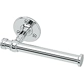 Gatco 4413 Cafe Bathroom Single Post Euro Style Toilet Paper Holder, Chrome