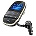 Nulaxy Bluetooth Car FM Transmitter Audio Adapter Receiver Wireless Handsfree Voltmeter Car Kit TF Card AUX USB 1.44 Display Sleep Play Mode - KM20 Golden