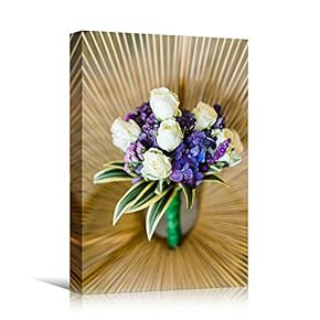 signwin Canvas Wall Art Purple and White Arrangement...