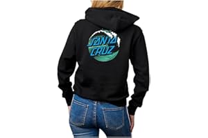 SANTA CRUZ Wave Dot P/O Hooded Midweight Sweatshirt Black XL Youth