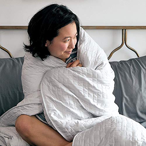 Gravity Cooling Blanket 25 lbs White 48"x72" Twin/Throw The