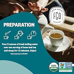 FGO Organic Sencha Loose Leaf Tea, Resealable