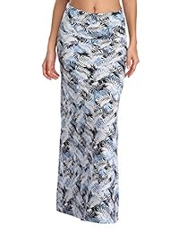 EXCHIC falda larga estilo bohemio para dama