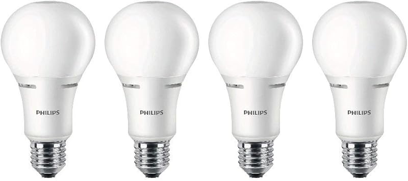 philips foco led de 3 vias a21 1600 800 450 lumen 2700 kelvin 18 8 5 watt 100 60 40 watt equivalent e26d base esmerilado 150 100 50 watt