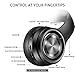 Picun P26 Bluetooth Headphones Over Ear Headset 80H Playtime Hi-Fi Stereo Wireless Headphones with Deep Bass Foldable Wired/Wireless/TF for Phone/TV Bluetooth 5.0 Wireless Earphones with Mic (Black)