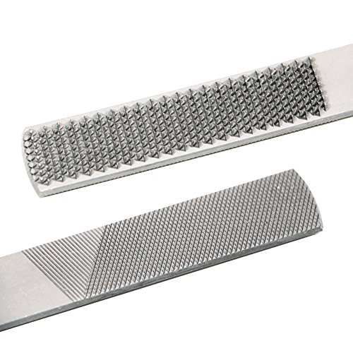 image for QEES 4-Way Shoe Rasp File 8 inch Steel Rasp File Carpentry Woodworking