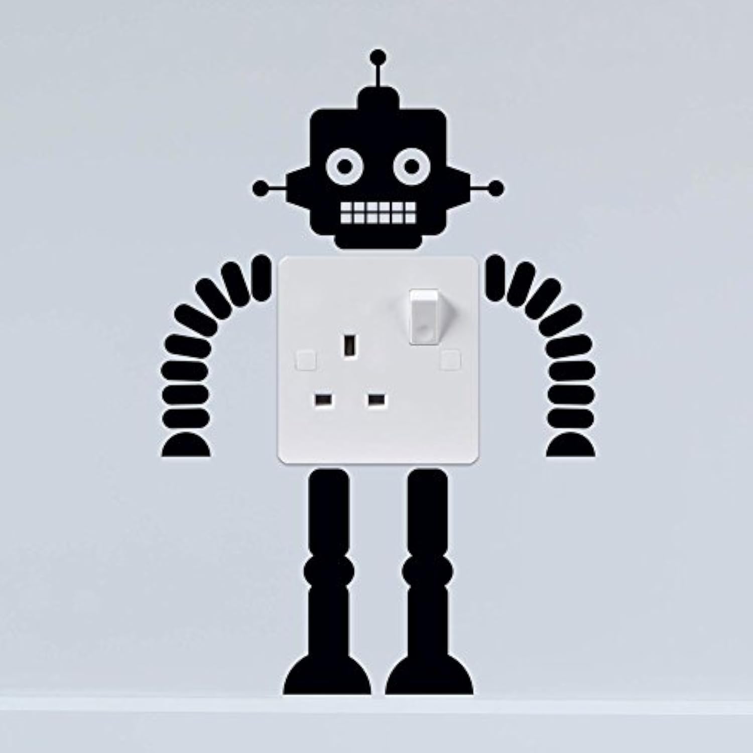 Robot Wall Sticker plate light switch Wall Sticker Vinyl Decal Mural home decoration power socket sticker